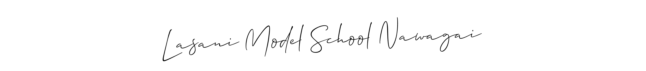 if you are searching for the best signature style for your name Lasani Model School Nawagai. so please give up your signature search. here we have designed multiple signature styles  using Allison_Script. Lasani Model School Nawagai signature style 2 images and pictures png