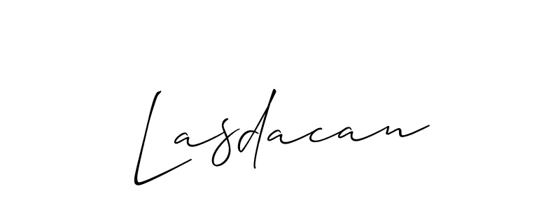 How to Draw Lasdacan signature style? Allison_Script is a latest design signature styles for name Lasdacan. Lasdacan signature style 2 images and pictures png