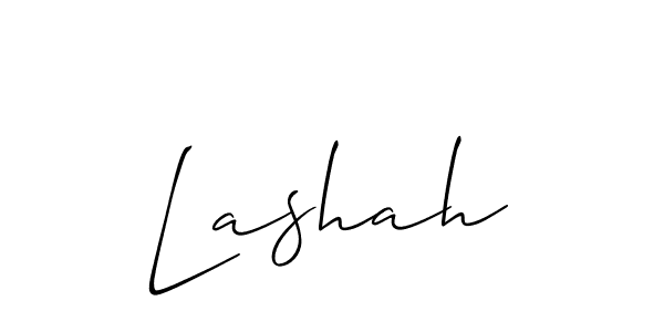 if you are searching for the best signature style for your name Lashah. so please give up your signature search. here we have designed multiple signature styles  using Allison_Script. Lashah signature style 2 images and pictures png