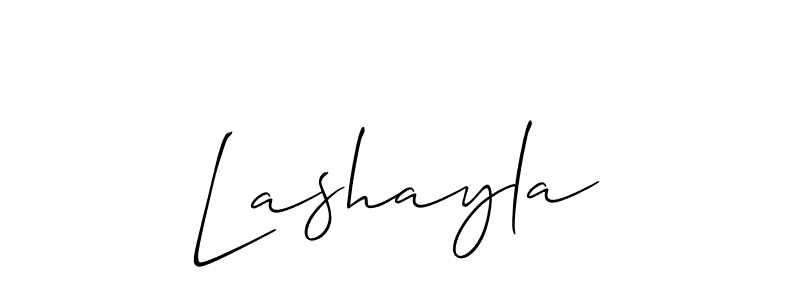 How to make Lashayla signature? Allison_Script is a professional autograph style. Create handwritten signature for Lashayla name. Lashayla signature style 2 images and pictures png
