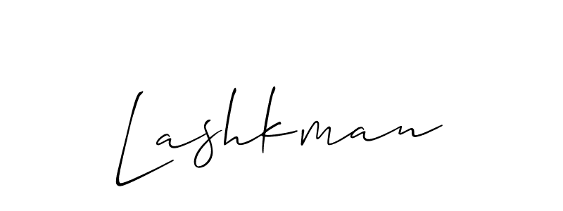 Make a beautiful signature design for name Lashkman. With this signature (Allison_Script) style, you can create a handwritten signature for free. Lashkman signature style 2 images and pictures png