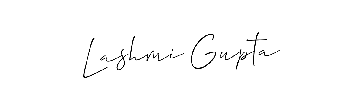 Make a beautiful signature design for name Lashmi Gupta. With this signature (Allison_Script) style, you can create a handwritten signature for free. Lashmi Gupta signature style 2 images and pictures png