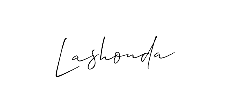 How to make Lashonda name signature. Use Allison_Script style for creating short signs online. This is the latest handwritten sign. Lashonda signature style 2 images and pictures png