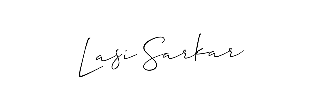 You should practise on your own different ways (Allison_Script) to write your name (Lasi Sarkar) in signature. don't let someone else do it for you. Lasi Sarkar signature style 2 images and pictures png