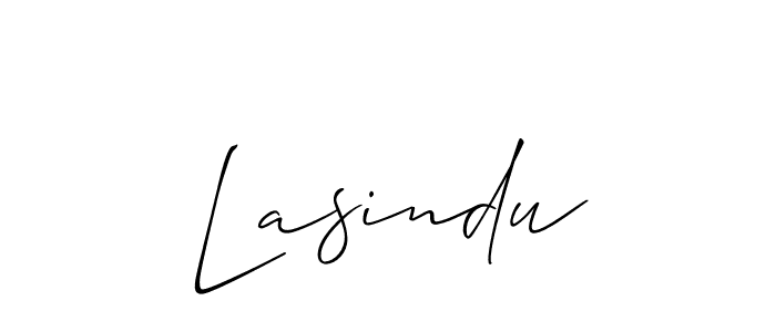 if you are searching for the best signature style for your name Lasindu. so please give up your signature search. here we have designed multiple signature styles  using Allison_Script. Lasindu signature style 2 images and pictures png