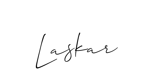 Create a beautiful signature design for name Laskar. With this signature (Allison_Script) fonts, you can make a handwritten signature for free. Laskar signature style 2 images and pictures png