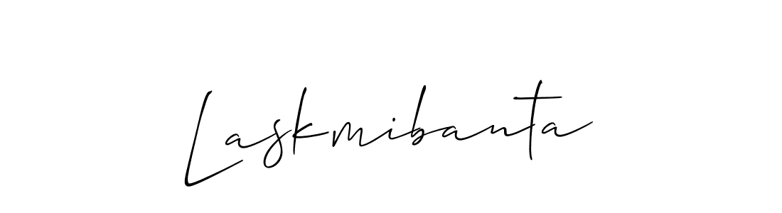 Create a beautiful signature design for name Laskmibanta. With this signature (Allison_Script) fonts, you can make a handwritten signature for free. Laskmibanta signature style 2 images and pictures png