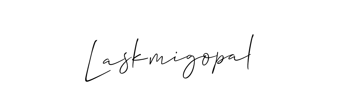 The best way (Allison_Script) to make a short signature is to pick only two or three words in your name. The name Laskmigopal include a total of six letters. For converting this name. Laskmigopal signature style 2 images and pictures png