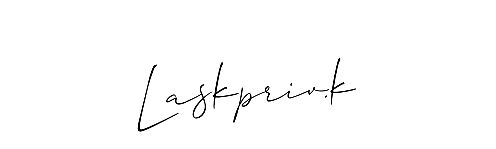 How to Draw Laskpriv.k signature style? Allison_Script is a latest design signature styles for name Laskpriv.k. Laskpriv.k signature style 2 images and pictures png