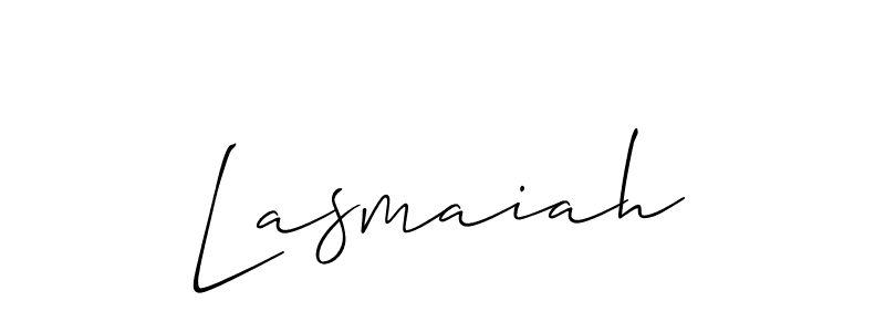 How to make Lasmaiah signature? Allison_Script is a professional autograph style. Create handwritten signature for Lasmaiah name. Lasmaiah signature style 2 images and pictures png