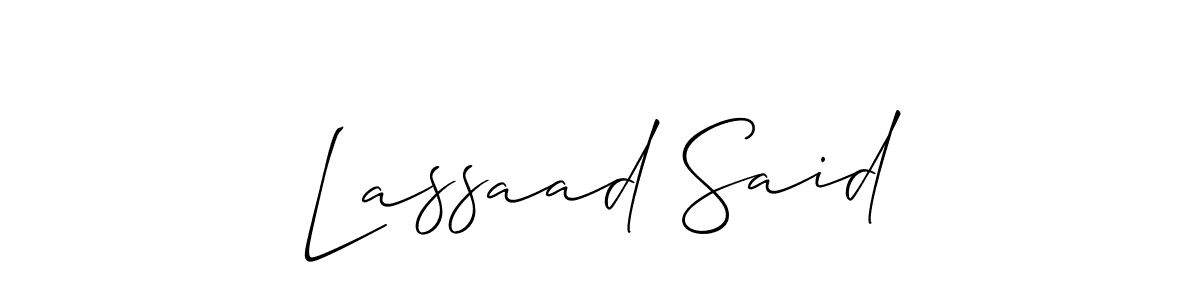 How to make Lassaad Said signature? Allison_Script is a professional autograph style. Create handwritten signature for Lassaad Said name. Lassaad Said signature style 2 images and pictures png