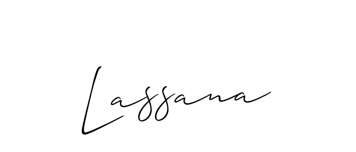 Lassana stylish signature style. Best Handwritten Sign (Allison_Script) for my name. Handwritten Signature Collection Ideas for my name Lassana. Lassana signature style 2 images and pictures png