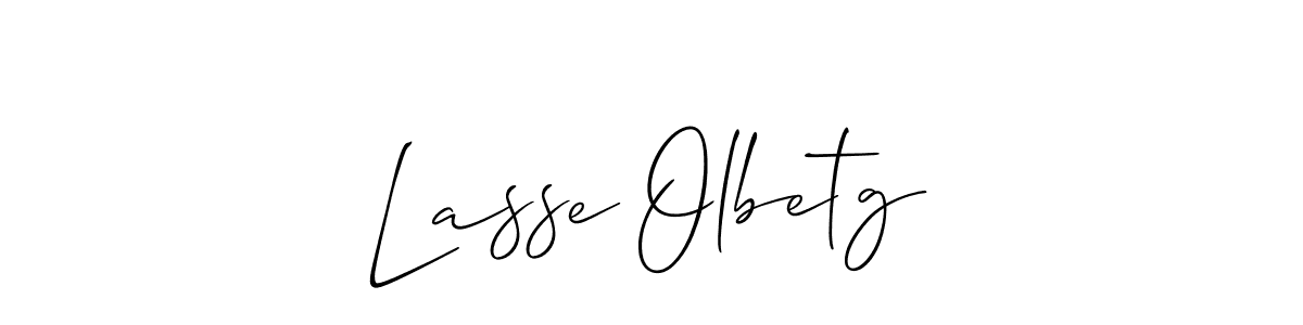 Create a beautiful signature design for name Lasse Olbetg. With this signature (Allison_Script) fonts, you can make a handwritten signature for free. Lasse Olbetg signature style 2 images and pictures png