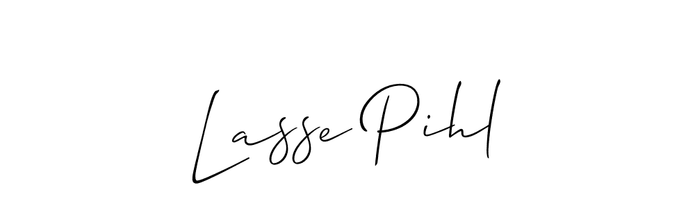 How to Draw Lasse Pihl signature style? Allison_Script is a latest design signature styles for name Lasse Pihl. Lasse Pihl signature style 2 images and pictures png