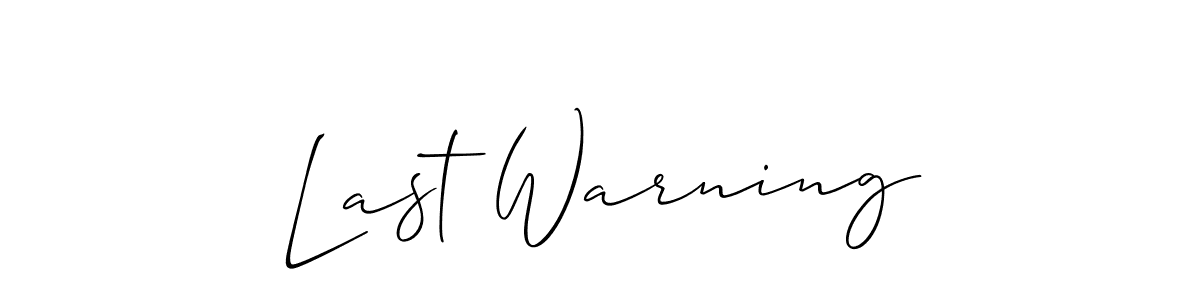 Once you've used our free online signature maker to create your best signature Allison_Script style, it's time to enjoy all of the benefits that Last Warning name signing documents. Last Warning signature style 2 images and pictures png