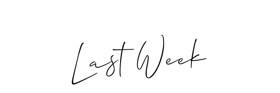 Last Week stylish signature style. Best Handwritten Sign (Allison_Script) for my name. Handwritten Signature Collection Ideas for my name Last Week. Last Week signature style 2 images and pictures png