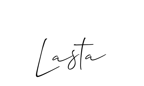 Lasta stylish signature style. Best Handwritten Sign (Allison_Script) for my name. Handwritten Signature Collection Ideas for my name Lasta. Lasta signature style 2 images and pictures png