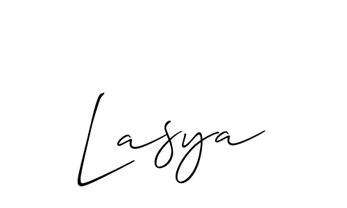 How to make Lasya signature? Allison_Script is a professional autograph style. Create handwritten signature for Lasya name. Lasya signature style 2 images and pictures png