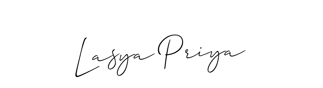Best and Professional Signature Style for Lasya Priya. Allison_Script Best Signature Style Collection. Lasya Priya signature style 2 images and pictures png