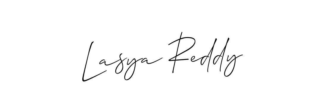 How to make Lasya Reddy signature? Allison_Script is a professional autograph style. Create handwritten signature for Lasya Reddy name. Lasya Reddy signature style 2 images and pictures png