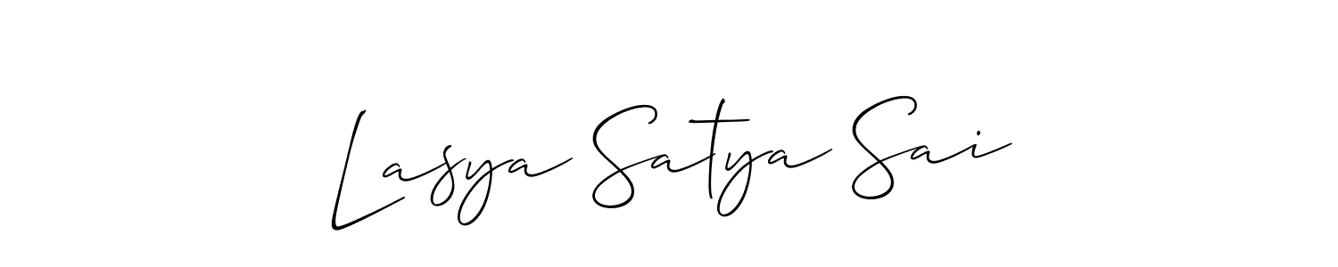 You can use this online signature creator to create a handwritten signature for the name Lasya Satya Sai. This is the best online autograph maker. Lasya Satya Sai signature style 2 images and pictures png