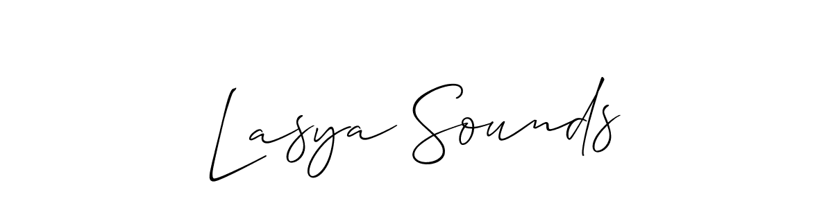 Once you've used our free online signature maker to create your best signature Allison_Script style, it's time to enjoy all of the benefits that Lasya Sounds name signing documents. Lasya Sounds signature style 2 images and pictures png