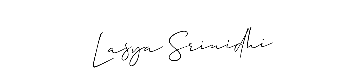 Best and Professional Signature Style for Lasya Srinidhi. Allison_Script Best Signature Style Collection. Lasya Srinidhi signature style 2 images and pictures png