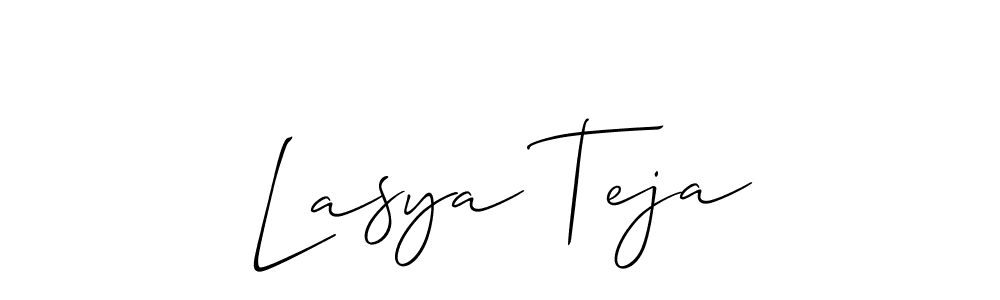 Best and Professional Signature Style for Lasya Teja. Allison_Script Best Signature Style Collection. Lasya Teja signature style 2 images and pictures png