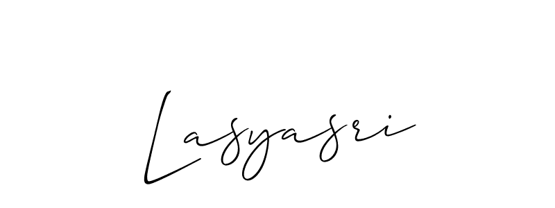 Create a beautiful signature design for name Lasyasri. With this signature (Allison_Script) fonts, you can make a handwritten signature for free. Lasyasri signature style 2 images and pictures png