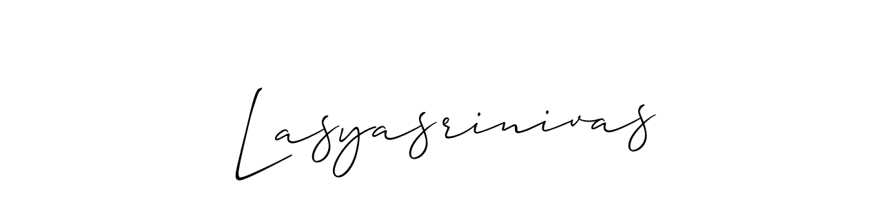 This is the best signature style for the Lasyasrinivas name. Also you like these signature font (Allison_Script). Mix name signature. Lasyasrinivas signature style 2 images and pictures png