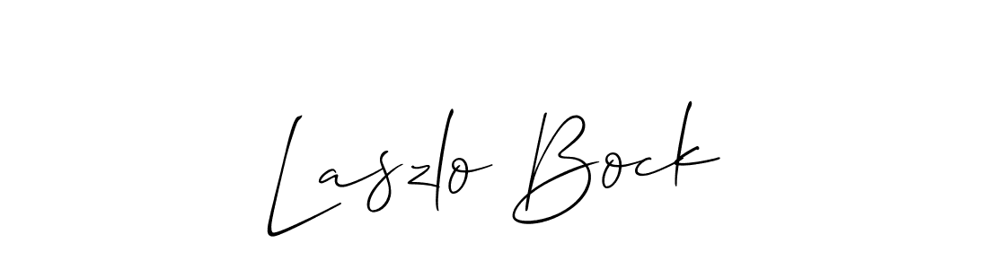 How to make Laszlo Bock name signature. Use Allison_Script style for creating short signs online. This is the latest handwritten sign. Laszlo Bock signature style 2 images and pictures png