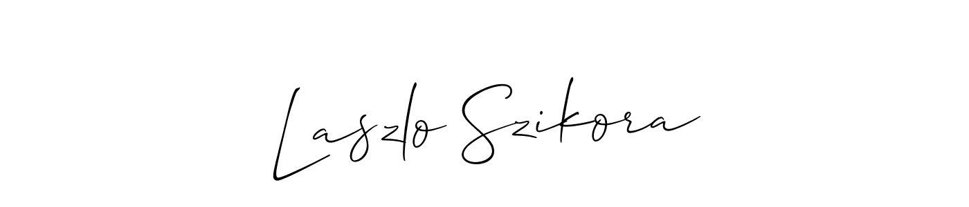 How to Draw Laszlo Szikora signature style? Allison_Script is a latest design signature styles for name Laszlo Szikora. Laszlo Szikora signature style 2 images and pictures png