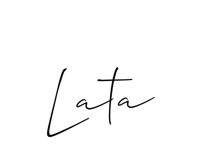 How to make Lata name signature. Use Allison_Script style for creating short signs online. This is the latest handwritten sign. Lata signature style 2 images and pictures png