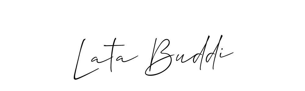 How to make Lata Buddi name signature. Use Allison_Script style for creating short signs online. This is the latest handwritten sign. Lata Buddi signature style 2 images and pictures png