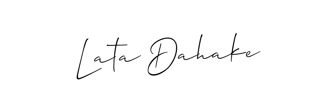 You can use this online signature creator to create a handwritten signature for the name Lata Dahake. This is the best online autograph maker. Lata Dahake signature style 2 images and pictures png