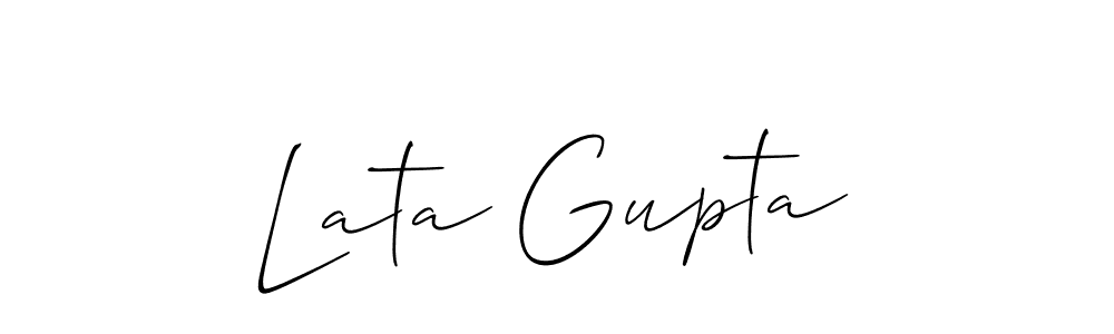 Create a beautiful signature design for name Lata Gupta. With this signature (Allison_Script) fonts, you can make a handwritten signature for free. Lata Gupta signature style 2 images and pictures png