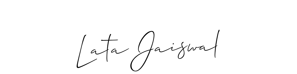 How to Draw Lata Jaiswal signature style? Allison_Script is a latest design signature styles for name Lata Jaiswal. Lata Jaiswal signature style 2 images and pictures png