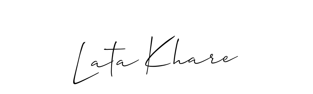 How to Draw Lata Khare signature style? Allison_Script is a latest design signature styles for name Lata Khare. Lata Khare signature style 2 images and pictures png