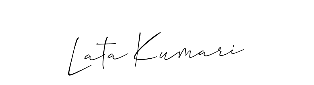 How to Draw Lata Kumari signature style? Allison_Script is a latest design signature styles for name Lata Kumari. Lata Kumari signature style 2 images and pictures png