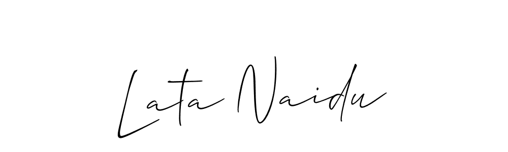 This is the best signature style for the Lata Naidu name. Also you like these signature font (Allison_Script). Mix name signature. Lata Naidu signature style 2 images and pictures png