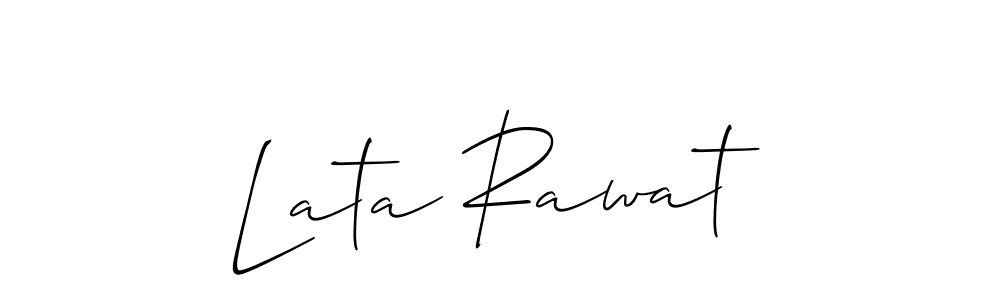 if you are searching for the best signature style for your name Lata Rawat. so please give up your signature search. here we have designed multiple signature styles  using Allison_Script. Lata Rawat signature style 2 images and pictures png
