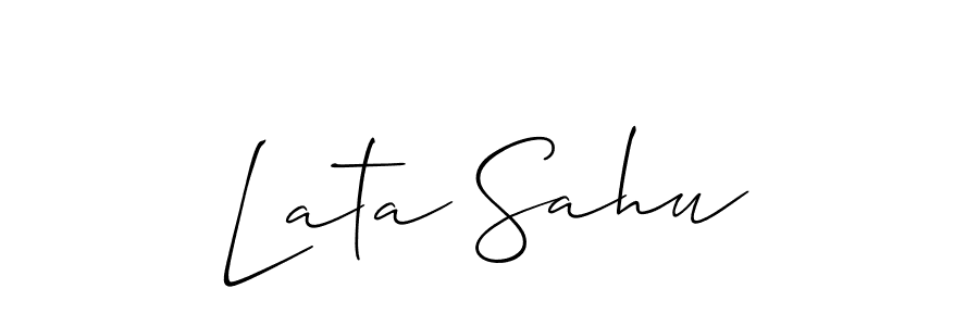 How to make Lata Sahu name signature. Use Allison_Script style for creating short signs online. This is the latest handwritten sign. Lata Sahu signature style 2 images and pictures png