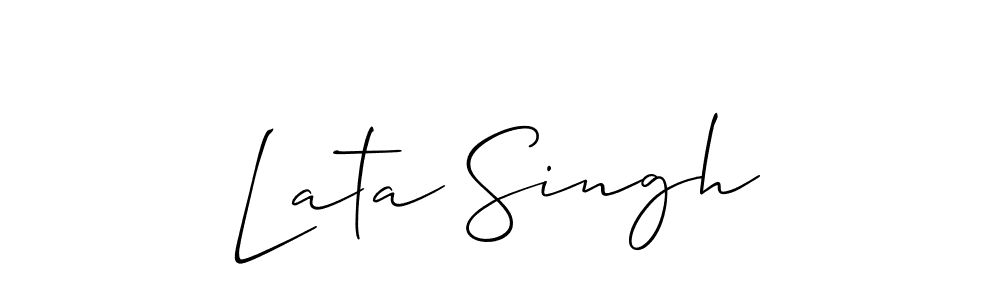 Use a signature maker to create a handwritten signature online. With this signature software, you can design (Allison_Script) your own signature for name Lata Singh. Lata Singh signature style 2 images and pictures png