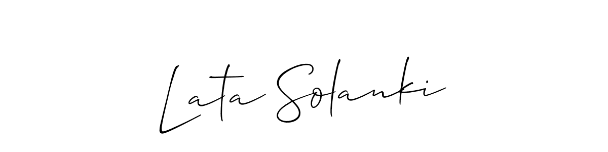 How to Draw Lata Solanki signature style? Allison_Script is a latest design signature styles for name Lata Solanki. Lata Solanki signature style 2 images and pictures png