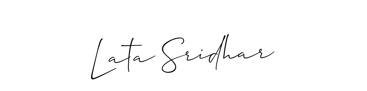 How to make Lata Sridhar name signature. Use Allison_Script style for creating short signs online. This is the latest handwritten sign. Lata Sridhar signature style 2 images and pictures png