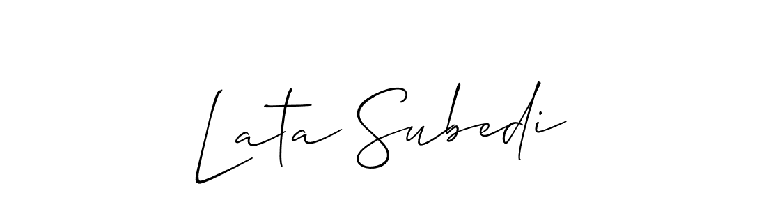 Make a beautiful signature design for name Lata Subedi. Use this online signature maker to create a handwritten signature for free. Lata Subedi signature style 2 images and pictures png