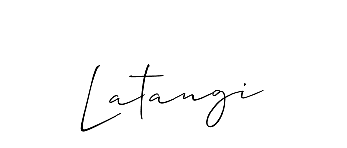 Latangi stylish signature style. Best Handwritten Sign (Allison_Script) for my name. Handwritten Signature Collection Ideas for my name Latangi. Latangi signature style 2 images and pictures png