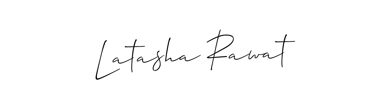 Create a beautiful signature design for name Latasha Rawat. With this signature (Allison_Script) fonts, you can make a handwritten signature for free. Latasha Rawat signature style 2 images and pictures png
