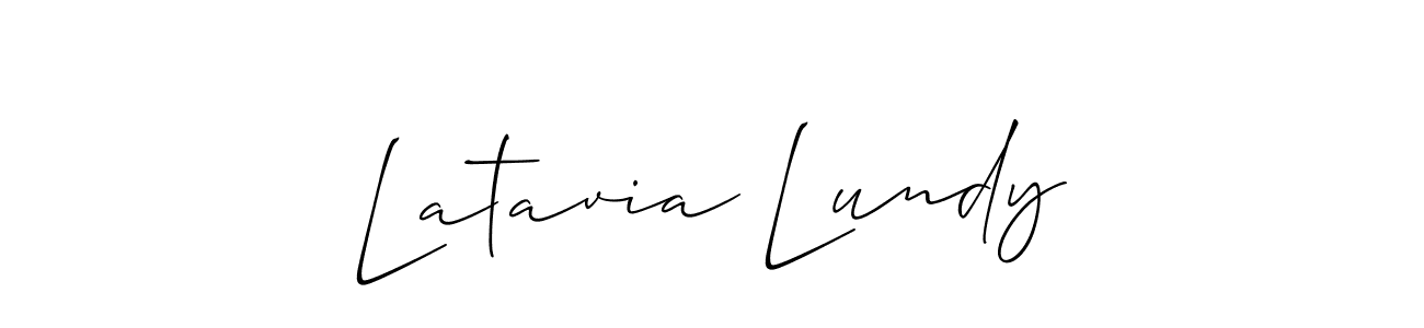 Best and Professional Signature Style for Latavia Lundy. Allison_Script Best Signature Style Collection. Latavia Lundy signature style 2 images and pictures png