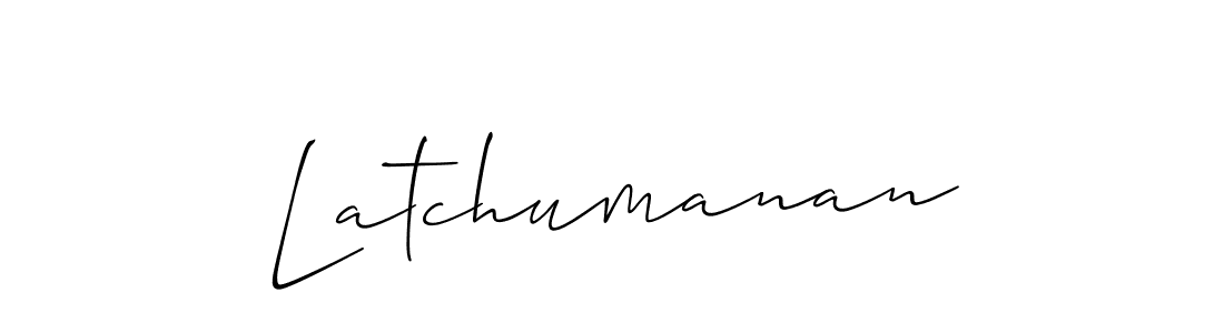 How to Draw Latchumanan signature style? Allison_Script is a latest design signature styles for name Latchumanan. Latchumanan signature style 2 images and pictures png
